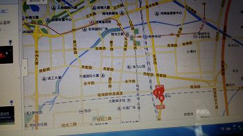 '注：红色数字的地方就是郑州青龙山庄。'