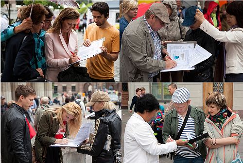 瑞典民众签名，呼吁制止中共强摘器官暴行