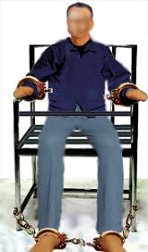 酷刑模拟示意图：铁椅子