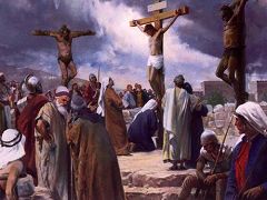 耶稣被钉死在十字架上（网络图片·绘画）
