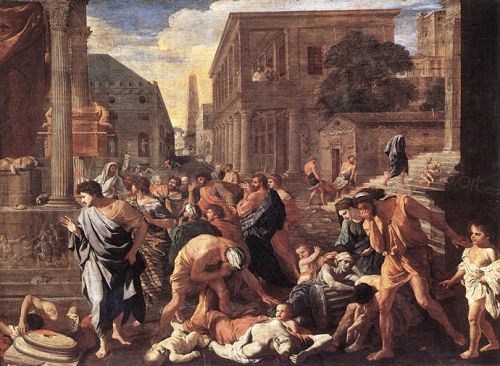 图2：画家描绘的瘟疫（1630年，法国画家Nicolas