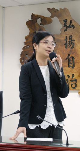 '图6：台湾国际器官移植关怀协会理事黄惠君医师呼吁广传真相，制止中共活摘迫害。'
