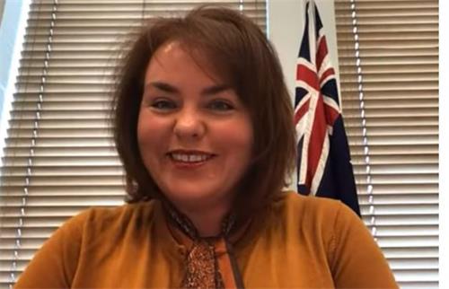 '图3：澳大利亚参议员金伯利·基钦（Kimberly Kitching）在近期的研讨会上表示，经历疫情后，让澳大利亚人更加认清了中共。澳大利亚议会和政府采取一系列行动，抵御中共的渗透。'