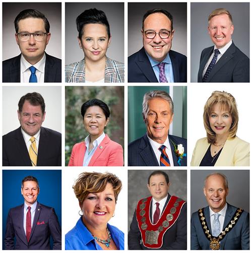 图：加拿大发来祝福贺信及视频的十二位政要。