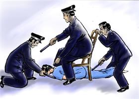 中共酷刑示意图：电击