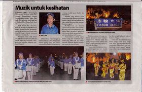 '马来西亚马来报章《Sinar Harian》于二零一零年九月四日，以彩色图文并茂报导了学员在国庆月的演出，其中包括法轮功的介绍。'