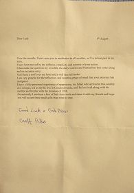 伦敦卡车司机杰夫•彼得斯给法轮功学员的信