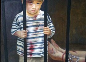 被非法囚禁的孩子（绘画）