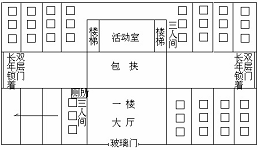 湖北省板桥洗脑班大楼部份平面图