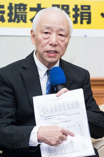 台湾国际器官移植关怀协会理事长胡乃文发布联署状况及对联合国的主要诉求。