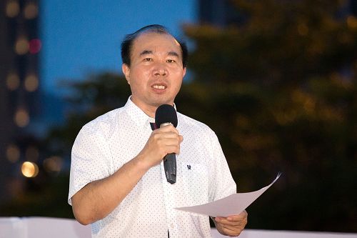 台北市议员张茂楠表示活摘法轮功学员器官让整个中国陷入水深火热之中。