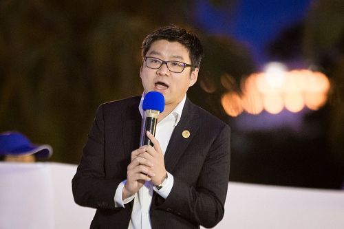 '图7：台北市议员徐弘庭表示活摘器官的罪行不应出现在世界上。'