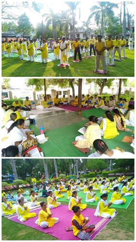 '图4：纳格普（Nagpur）的学员们在举办纪念7.20的活动'