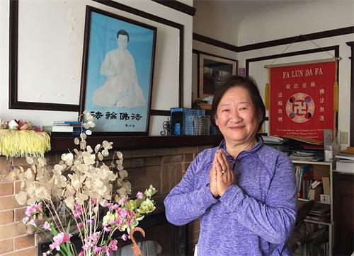 '图5：现年七十五岁的王香兰是在韩国出生的华裔'