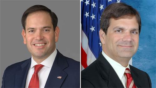'图1：代表佛罗里达州的联邦参议员卢比奥（Senator Marco Rubio）（左）；佛罗里达州第十二选区联邦众议员戈斯‧比利拉基斯（Gus Bilirakis）（右）。'