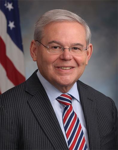 '图1：美国参议院外交关系委员会主席罗伯特·梅南德斯（Robert Menendez）'