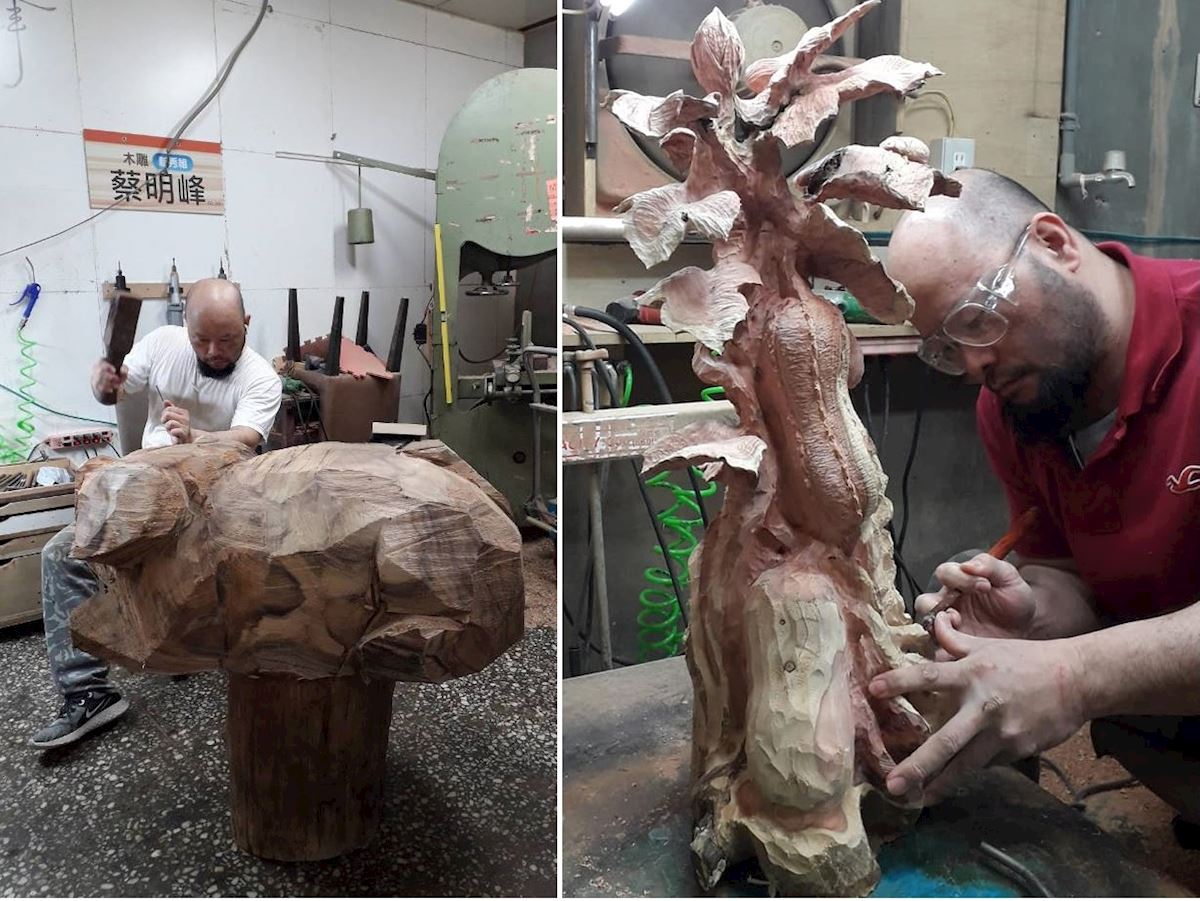 台湾木雕艺术家修炼法轮功 技能不断提升