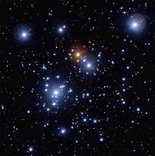 图例：宇宙中的星辰也有不同的颜色。图为欧洲南方天文台（ESO）在智利建造的大型光学望远镜“甚大望远镜”（VLT）所拍摄的“珠宝盒星团”（Jewel
