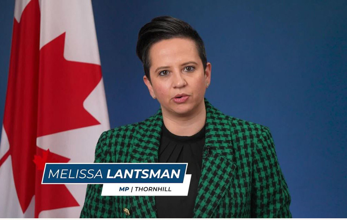 图17：2022年12月8日，联邦保守党国会议员、保守党副领袖议员梅丽莎·兰兹曼（Melissa Landsman）通过视频发言，声援法轮功。（视频截图）