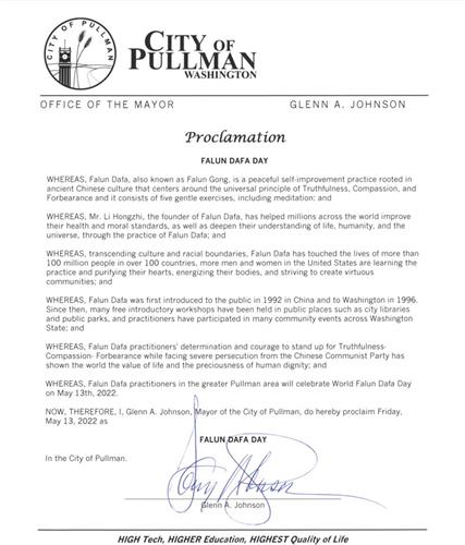 图4：华盛顿州的普尔曼市（Pullman）市长Glenn