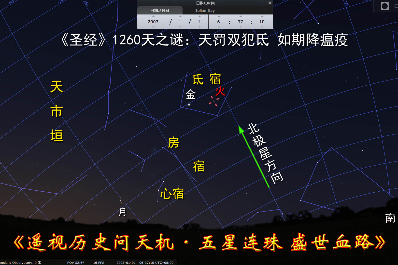 图8：2003年萨斯瘟疫爆发上合天象，如期而至，成了破解瘟疫根源的钥匙。