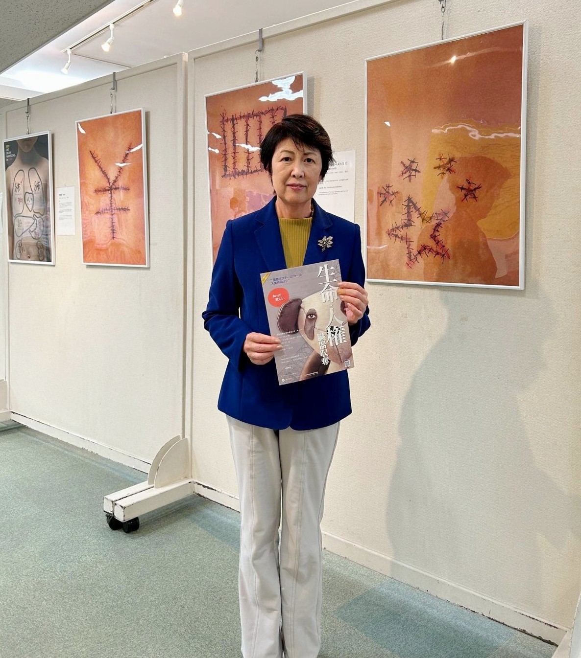 图3：大阪市会议员辻淳子（Tsuji Junko）女士认为让市民和国民们了解活摘器官真相尤为重要。