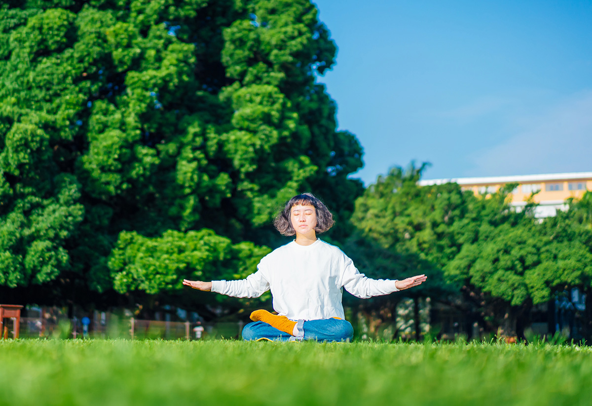 圖3：馨雲在煉法輪功第五套功法——神通加持法