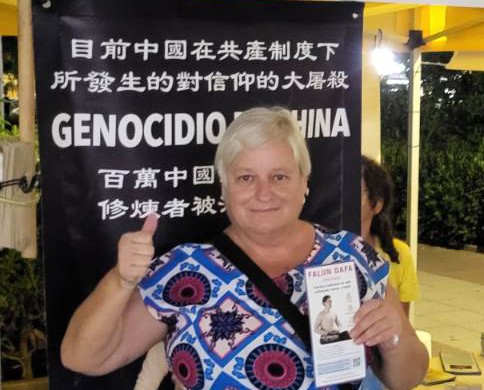 图5:克里斯蒂娜(Cristina)女士:必须制止中共的罪恶!
