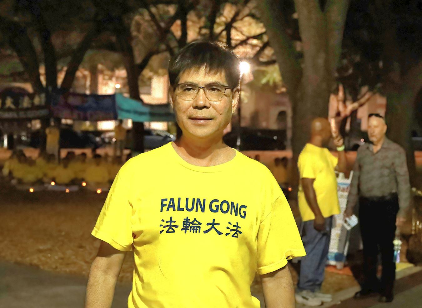 '图9:佛罗里达法轮大法学会负责人魏德,呼吁社会大众共同制止这场史无前例的迫害。'