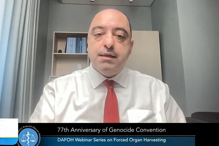 '图6:瑞典国会议员尼玛·戈拉姆·阿里·普尔表示,中共犯下了反人类罪行。'