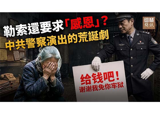 视频:勒索还要求“感恩”?中共警察演出的荒诞剧